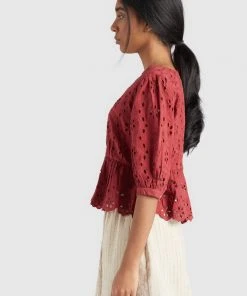 Khujo GALILEA - Blusa - Rotbraun, Mujer -Ofertas KHUJO Tienda 0036b2727e244f9c8aab82d987e149d1