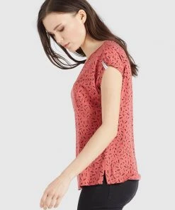 Khujo TALAJA - Camiseta Estampada - Rosa-schwarz Gemustert, Mujer 4 Khujo TALAJA - Camiseta Estampada - Rosa-schwarz Gemustert, Mujer -Ofertas KHUJO Tienda 00bdeb269dce41a69bff6dc0af0e79df