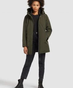 Khujo VIONA2 - Abrigo De Invierno - Dunkeloliv, Mujer -Ofertas KHUJO Tienda 017f924e6f1e42819b9fc4602bed73db