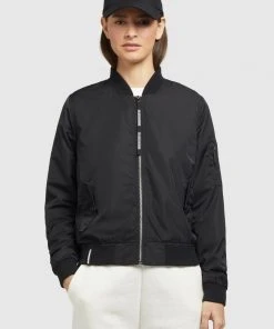 Khujo STENCE - Chaquetas Bomber - Schwarz, Mujer