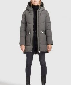 Khujo BINE - Abrigo De Invierno - Graugrün, Mujer -Ofertas KHUJO Tienda 0aa85f3f5e1844bb8e3d09f7457f86be