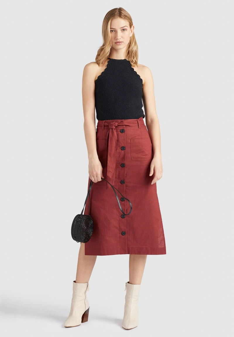 Khujo VARSHA - Falda Acampanada - Rotbraun, Mujer 4 Khujo VARSHA - Falda Acampanada - Rotbraun, Mujer - Imagen 4
