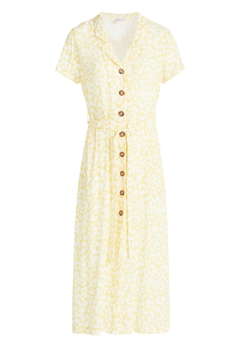 Khujo GOYA - Vestido Camisero - Gelb-weiß Geblümt, Mujer 9 Khujo GOYA - Vestido Camisero - Gelb-weiß Geblümt, Mujer - Imagen 9