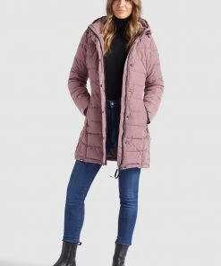 Khujo DELINAS - Abrigo De Invierno - Beige-rosa, Mujer -Ofertas KHUJO Tienda 1428f196593c47c1842afc9808fa564d