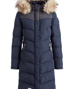 Khujo LUBECK LONG4 - Abrigo De Invierno - Blau, Mujer -Ofertas KHUJO Tienda 15c6e04221a74079bdf5d69880b3dddd