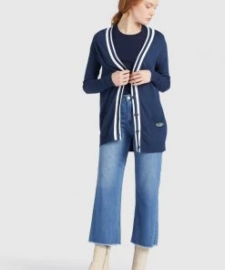 Khujo MAMSA - Chaqueta De Punto - Dark Blue, Mujer -Ofertas KHUJO Tienda 15fed53e2668438f933911190674e3b7