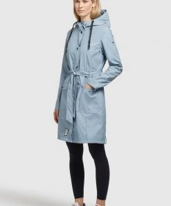 Khujo GLENNA - Impermeable - Hellblau, Mujer -Ofertas KHUJO Tienda 166b854b097440038106ff55d223f84e