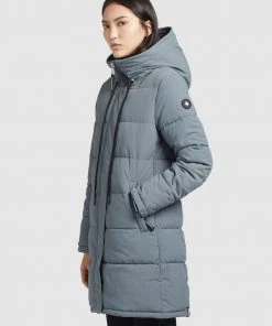 Khujo DORANA - Abrigo De Invierno - Blaugrau, Mujer -Ofertas KHUJO Tienda 17c2d51ee7c14af5a80cf247a7c1e777