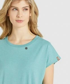 Khujo MARIKA - Camiseta Estampada - Aqua Meliert, Mujer -Ofertas KHUJO Tienda 1b55881f3e114089a1ae9a6415a9af45