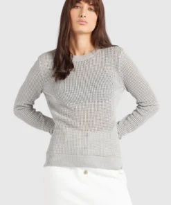 Khujo COSIMA - Jersey De Punto - Light Grey, Mujer