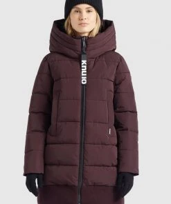 Khujo NAVASSA - Abrigo De Invierno - Weinrot, Mujer