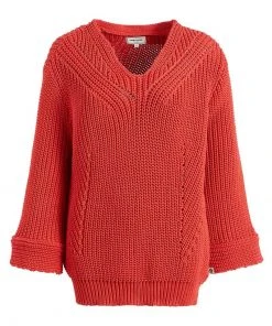 Khujo NIKKI - Jersey De Punto - Burned Orange, Mujer -Ofertas KHUJO Tienda 20f1c20cf73e46ac81af8ad03e1a7ab9