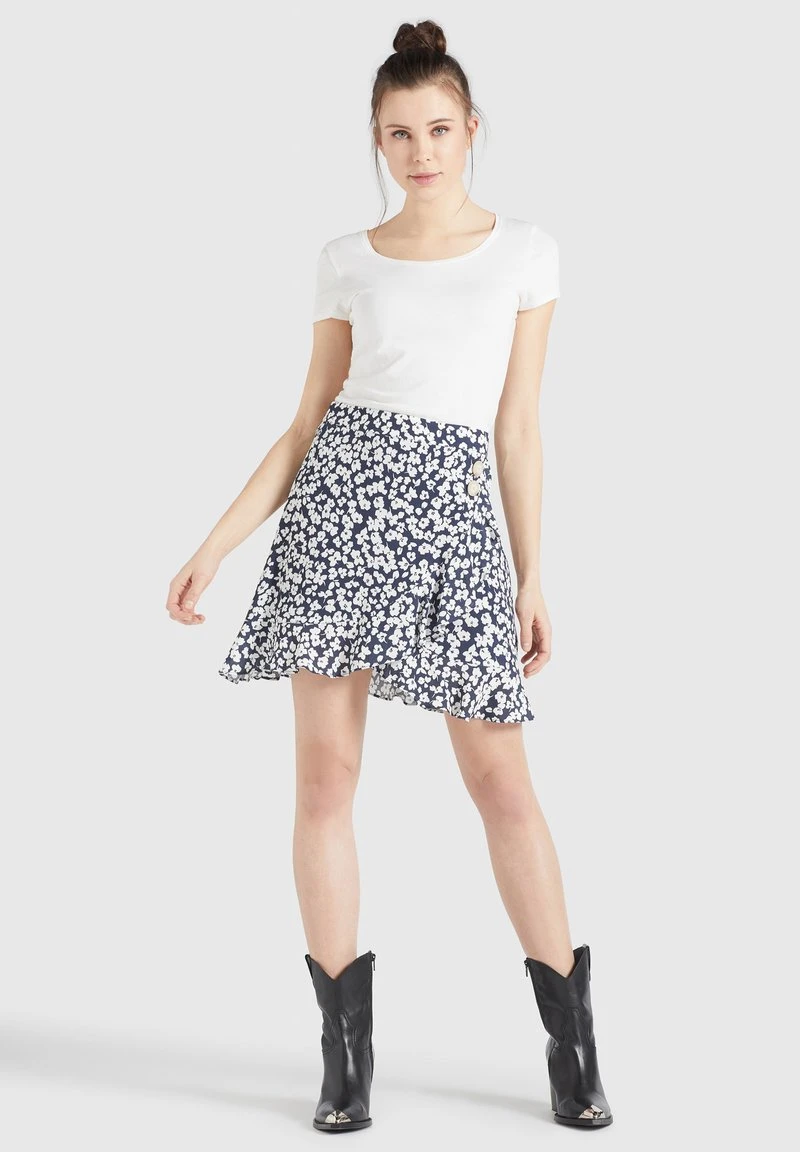 Khujo UNDINE - Falda Acampanada - Dunkelblau-weiß Geblümt, Mujer 6 Khujo UNDINE - Falda Acampanada - Dunkelblau-weiß Geblümt, Mujer - Imagen 6