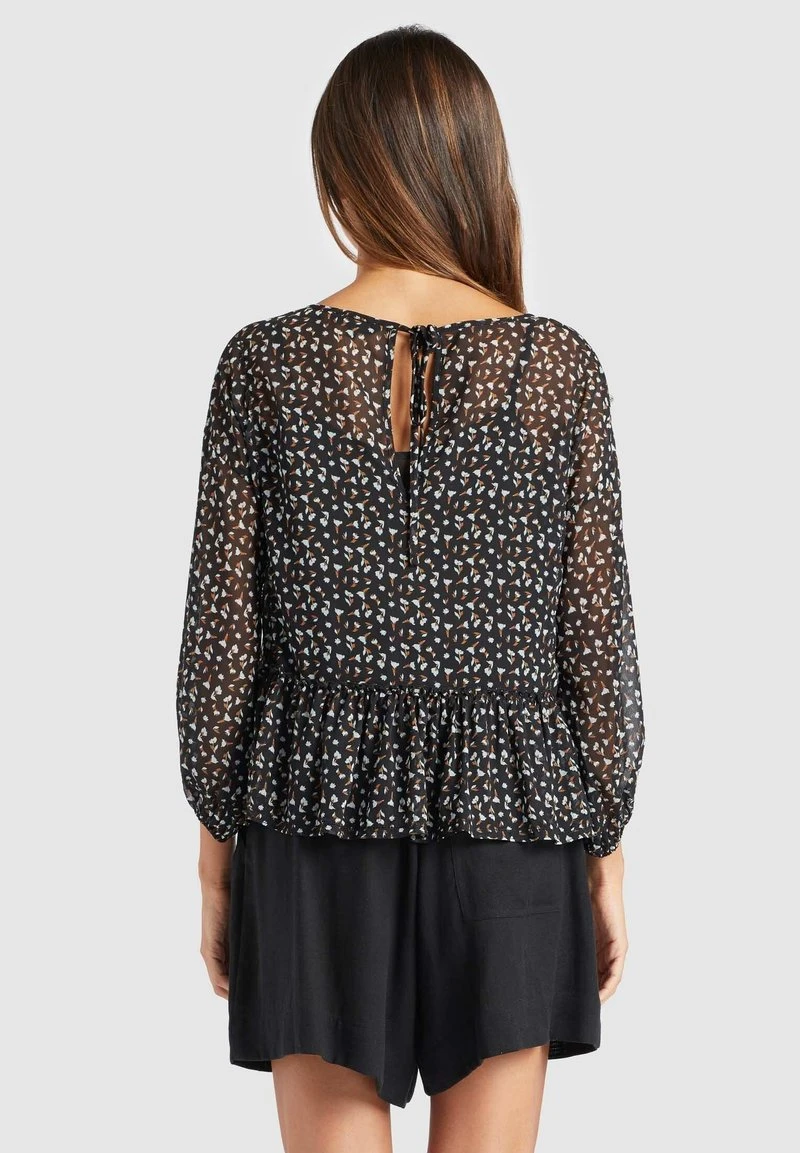 KLEMENTINA - Blusa - black/blue Khujo KLEMENTINA - Blusa - Black/blue, Mujer -Ofertas KHUJO Tienda 229ea63ff342409cbfa37cdda8a7b93b