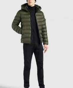 Khujo TUDOR - Chaqueta De Invierno - Dunkeloliv Polyester, Hombre