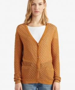 Khujo ASYA - Chaqueta De Punto - Ochra Gold, Mujer