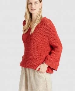 Khujo NIKKI - Jersey De Punto - Burned Orange, Mujer