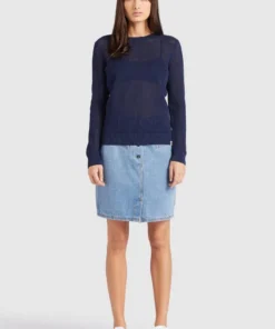 Khujo COSIMA - Jersey De Punto - Dark Blue, Mujer