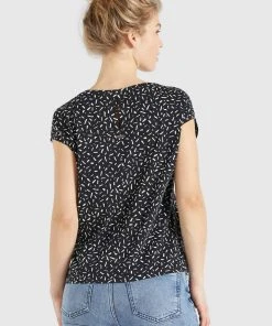 Khujo TALAJA - Camiseta Estampada - Schwarz-weiß Gemustert, Mujer -Ofertas KHUJO Tienda 2eca5a8e3adc40fe9ba29d9823c0a129
