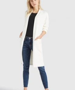 Khujo PERKY WITH BELT - Chaqueta De Punto - Beige, Mujer