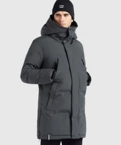 Khujo ZYLAN - Abrigo De Invierno - Grey, Hombre