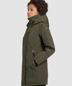 Khujo VIONA2 - Abrigo De Invierno - Dunkeloliv, Mujer -Ofertas KHUJO Tienda 321b5fcf63494640909fbf1658240d99
