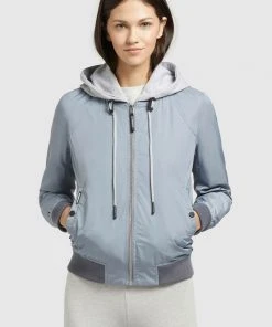 Khujo PERSEE - Chaqueta Fina - Grey, Mujer