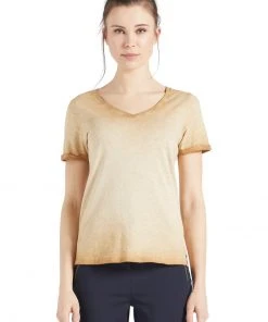Khujo BARU - Camiseta Básica - Sand, Mujer