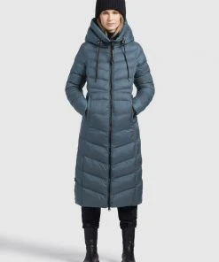 Khujo INGRAM SHINE - Abrigo De Invierno - Blaugrau, Mujer