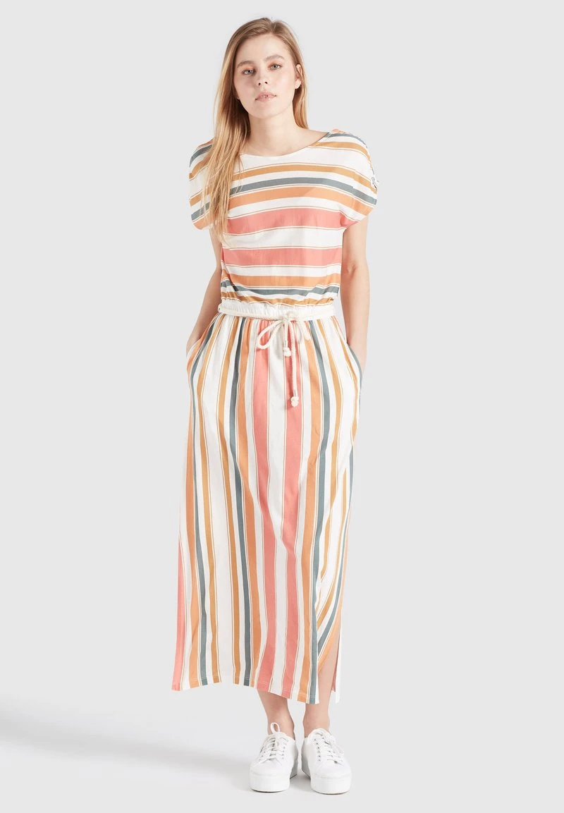 DOREEN - Vestido largo - mehrfarbig gestreift Khujo DOREEN - Vestido Largo - Mehrfarbig Gestreift, Mujer -Ofertas KHUJO Tienda 38814339eb2c47829dd71d3ae65c6b2f