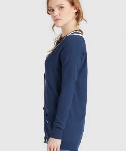 Khujo MAMSA - Chaqueta De Punto - Dark Blue, Mujer -Ofertas KHUJO Tienda 3a3ddd9cda1f4d23a9ba9bf4c9cd1d94