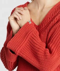 Khujo NIKKI - Jersey De Punto - Burned Orange, Mujer -Ofertas KHUJO Tienda 3a76890dea1949d6a78c988648abdcd2