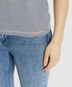 Khujo BABSI - Camiseta Estampada - Weiß Blau Gestreift, Mujer -Ofertas KHUJO Tienda 3a8e4b320ca94166a60def90eeba3359