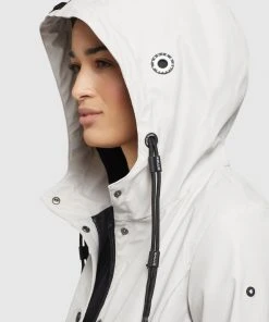 Khujo GLENNA - Impermeable - Hellgrau, Mujer -Ofertas KHUJO Tienda 3cc8646fe1984374aba4a30dd57133c3