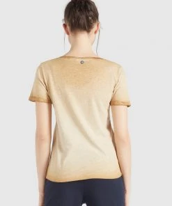 Khujo BARU - Camiseta Básica - Sand, Mujer -Ofertas KHUJO Tienda 3d5f731f67764afd959ffe476a7ce330