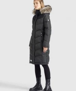 Khujo LUBECK LONG - Abrigo De Invierno - Dunkelgrau, Mujer -Ofertas KHUJO Tienda 40618edc30be4fdf9d1ef9d836441436