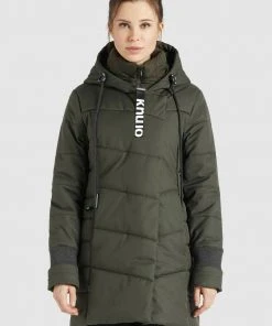 Khujo ELVA STRUCTURED - Abrigo De Invierno - Dunkeloliv, Mujer