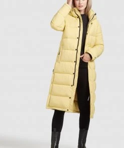 Khujo CORINNA MATT - Abrigo De Invierno - Hellgelb, Mujer -Ofertas KHUJO Tienda 454b2a010283478282f6fe9050b02f5b