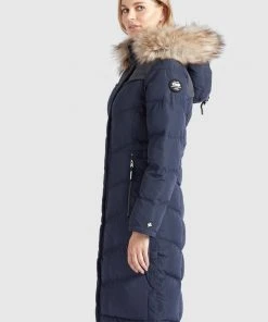Khujo LUBECK LONG4 - Abrigo De Invierno - Blau, Mujer -Ofertas KHUJO Tienda 4550a364720f4298a664d41e339ff944