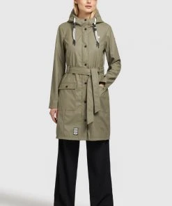 Khujo GLENNA - Impermeable - Graugrün, Mujer