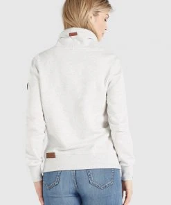 Khujo TEMPA - Jersey Con Capucha - Hellgrau Meliert, Mujer -Ofertas KHUJO Tienda 4831ecedef854b1a901722c7bafac107