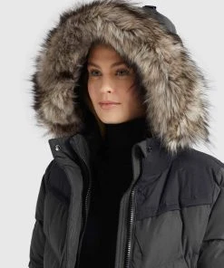 Khujo LUBECK LONG - Abrigo De Invierno - Dunkelgrau, Mujer -Ofertas KHUJO Tienda 48a1df6ddf0047c384c86d6d205c12f7