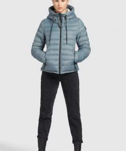 Khujo LOVINA2 SHINE - Chaqueta Fina - Blaugrau, Mujer