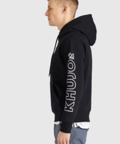 Khujo RODNEY - LOGO - Jersey Con Capucha - Black, Hombre -Ofertas KHUJO Tienda 50e2cc8d7da941cab2553ba94211a68f