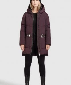 Khujo BINE - Abrigo De Invierno - Weinrot, Mujer -Ofertas KHUJO Tienda 539e69bbab3b4619ab296c44e049517c