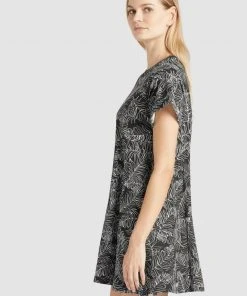 Khujo IOCASTE - Vestido Ligero - Schwarz Gemustert, Mujer -Ofertas KHUJO Tienda 5561c95428e64867853ad603ef2f3ca5