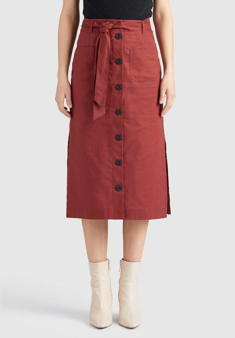 Khujo VARSHA - Falda Acampanada - Rotbraun, Mujer 1 Khujo VARSHA - Falda Acampanada - Rotbraun, Mujer