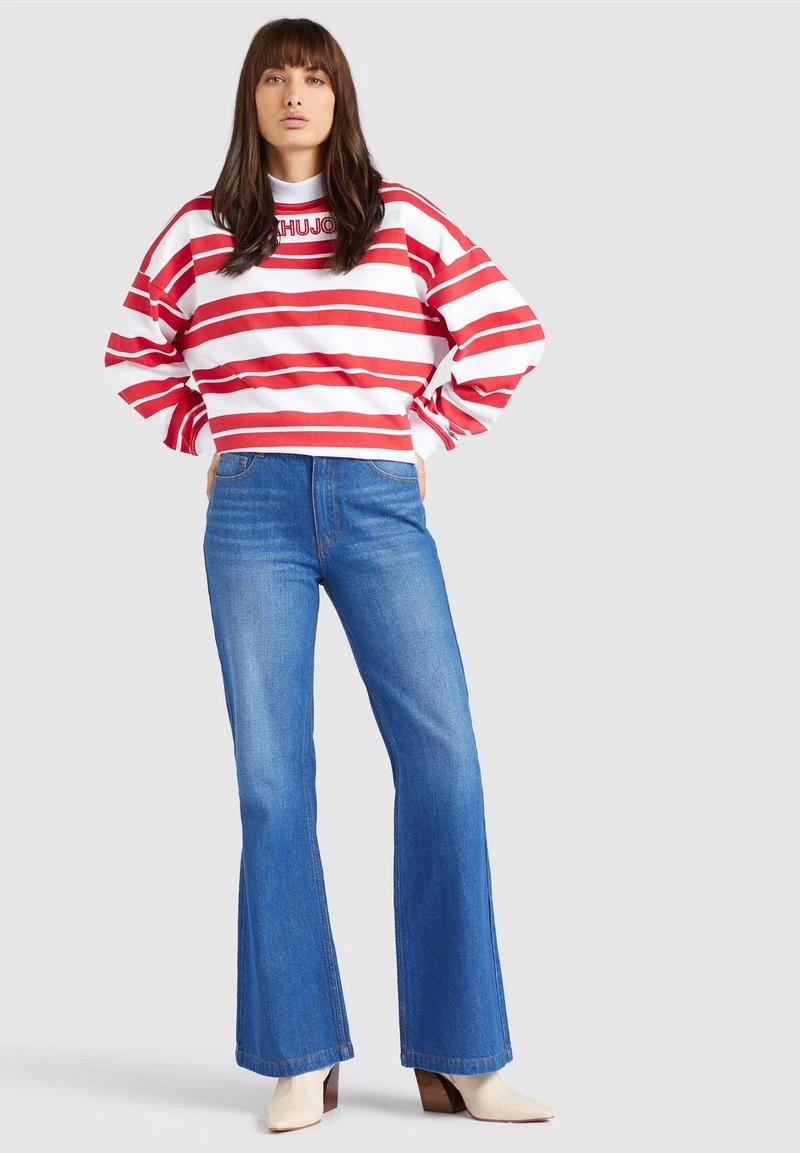 Khujo APONA - Sudadera - Rot-weiß Gestreift, Mujer 1 Khujo APONA - Sudadera - Rot-weiß Gestreift, Mujer