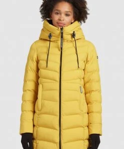Khujo TUHANI MATT - Abrigo De Invierno - Gelb, Mujer