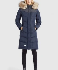 Khujo LUBECK LONG4 - Abrigo De Invierno - Blau, Mujer